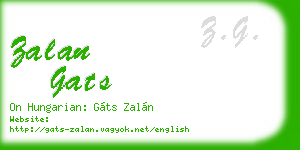 zalan gats business card